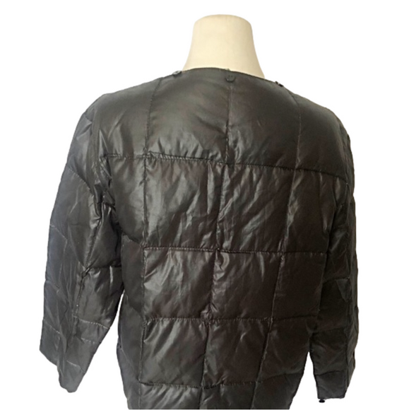 Black insulated feather coat lining - Picture 7 of 7